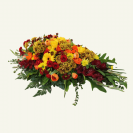 Bright casket cover Amber Lee Florist