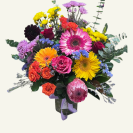 Close-up of fresh seasonal flowers in Floral Mama arrangement