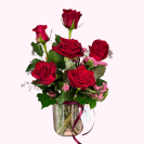 six-red-roses-arrangement-pink-rainbow-shape-vase-nz